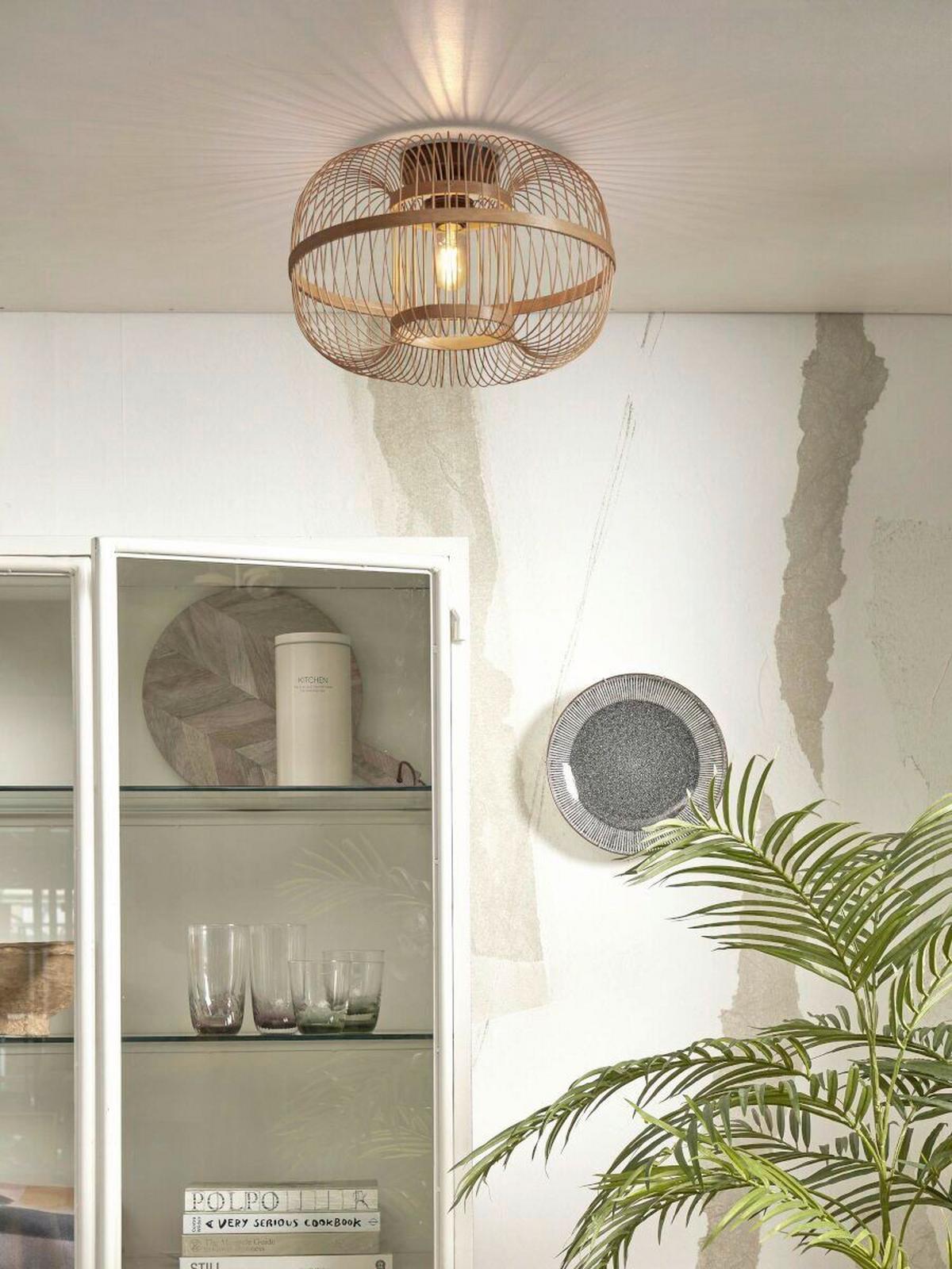 Stropna Svetilka Hokkaido, Naravna Barva - naravne barve, Trend (38/25cm) - Good & Mojo