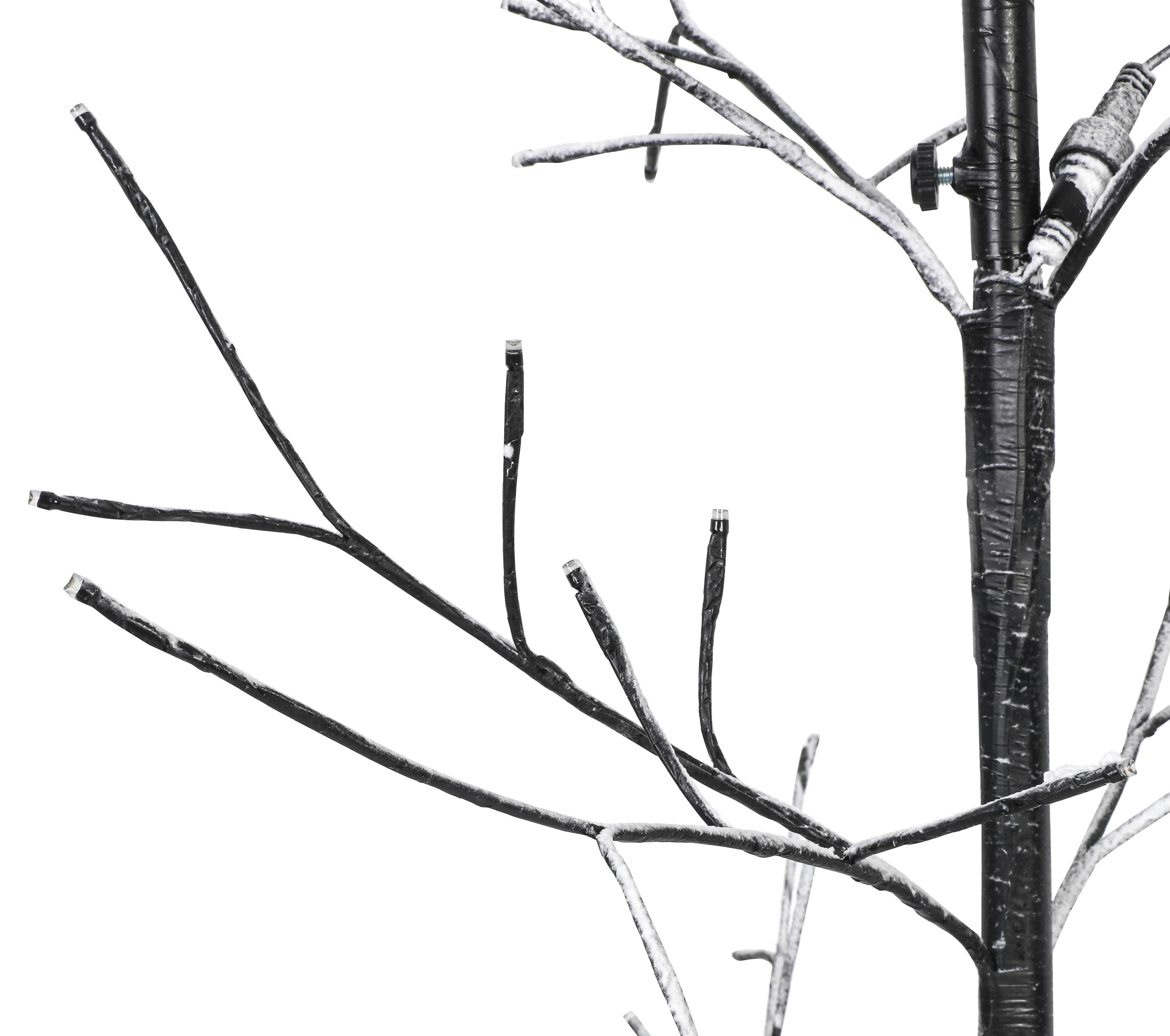LED-Dekoleuchte Tree Schwarz max. 2,5 Watt - Schwarz/Weiß, MODERN, Kunststoff/Metall (175cm) - Mömax