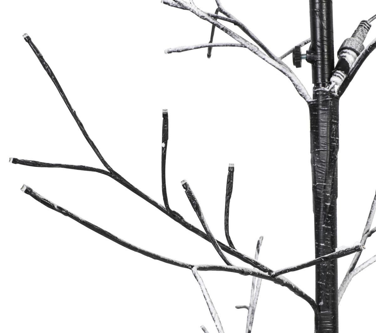 LED-Dekoleuchte Tree Schwarz max. 2,5 Watt - Schwarz/Weiß, MODERN, Kunststoff/Metall (175cm) - Mömax