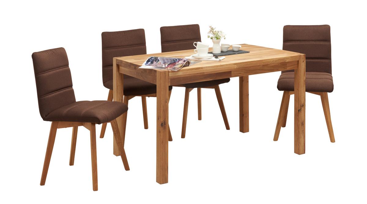 STÓŁ DO JADALNI TINA - kolor dębowy, Konventionell, drewno (120/80/75cm) - home24