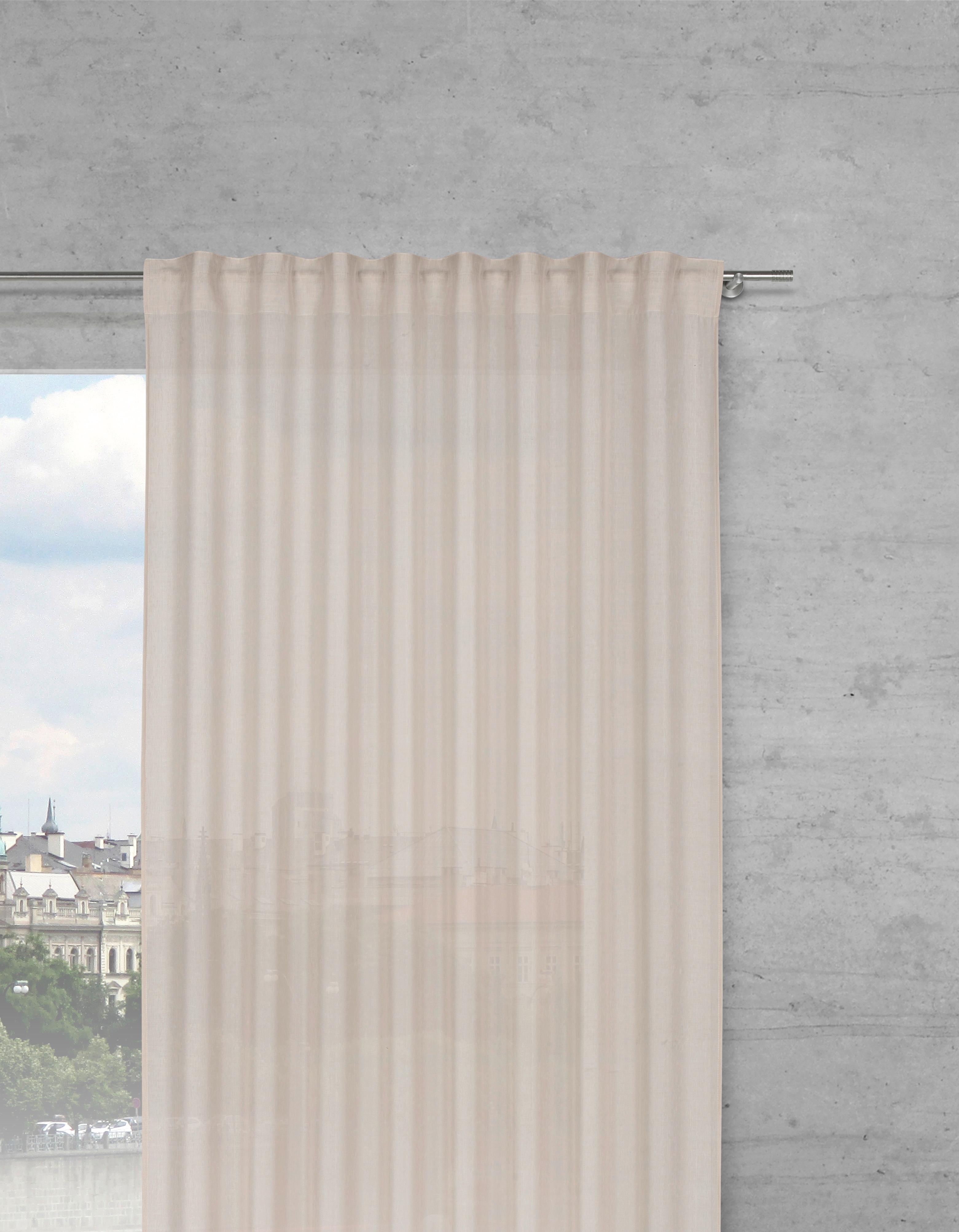Fertigvorhang Elisa in Beige ca. 135x255cm - Beige, Konventionell, Textil (135/255cm) - Premium Living