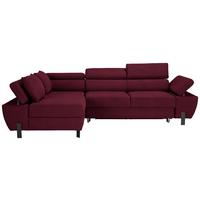 Kutna Garnitura Molina Mini - bordo/crna, Moderno, tekstil/metal (189/277cm) - Mömax