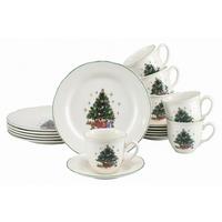 Kaffeeservice Tannenbaum Multicolor/Weiß, 18-teilig - Multicolor/Weiß, Basics, Keramik - Creatable