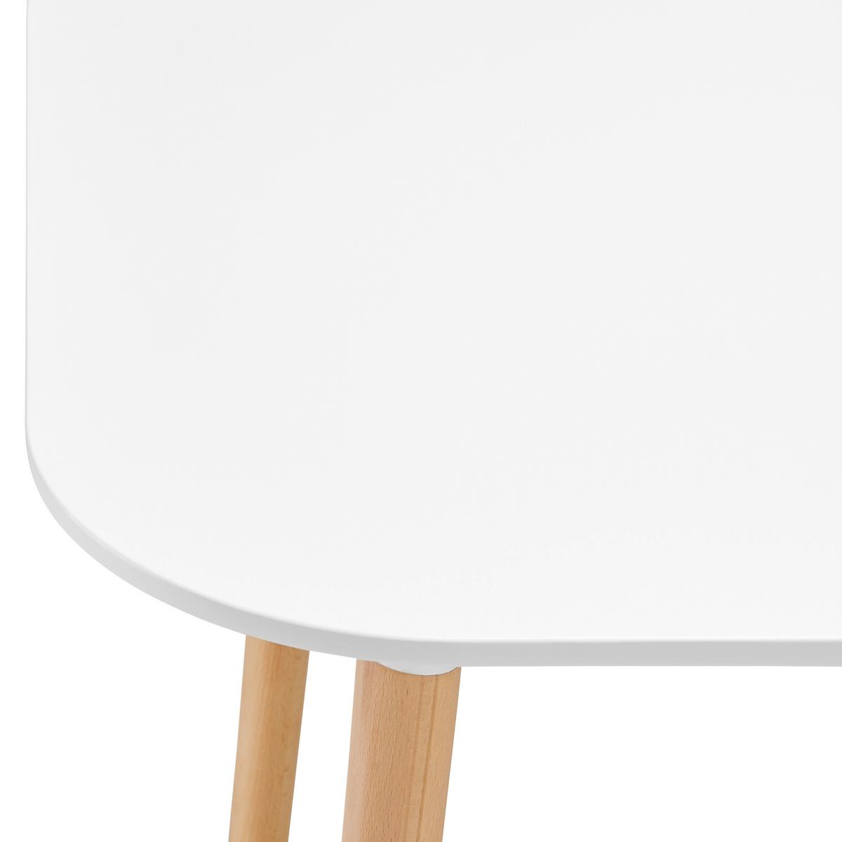 Esstisch Anuk Weiß MDF ca. 160x90 cm - Buchefarben/Weiß, MODERN, Holz/Holzwerkstoff (160/90/75cm) - Bessagi Home