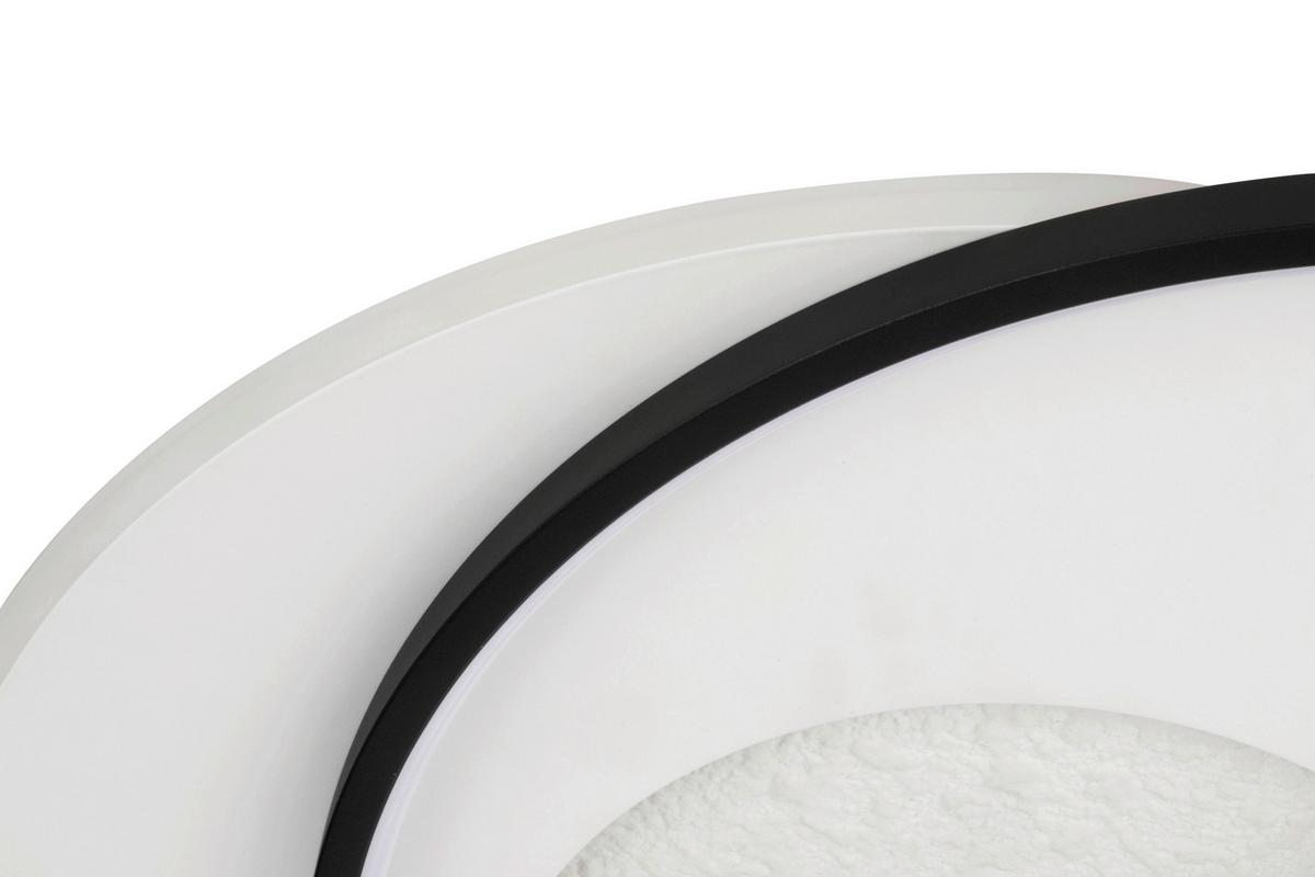 LAMPA SUFITOWA LED LAREDO - czarny/biały, Basics, tworzywo sztuczne/metal (58/50/10,5cm) - Novel