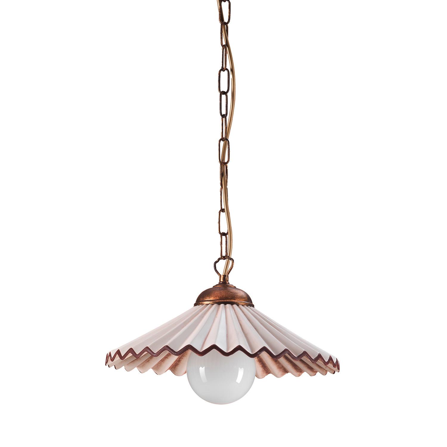 Hängeleuchte Rosina Bernsteinfarben max. 22 Watt - Bernsteinfarben, KONVENTIONELL, Keramik/Metall (32/100cm)