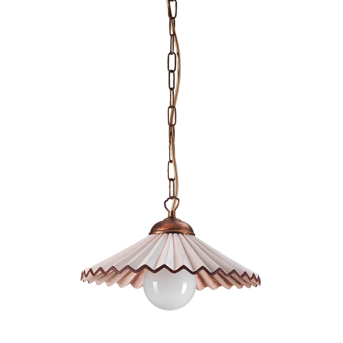 Hängeleuchte Rosina Bernsteinfarben max. 22 Watt - Bernsteinfarben, KONVENTIONELL, Keramik/Metall (32/100cm)