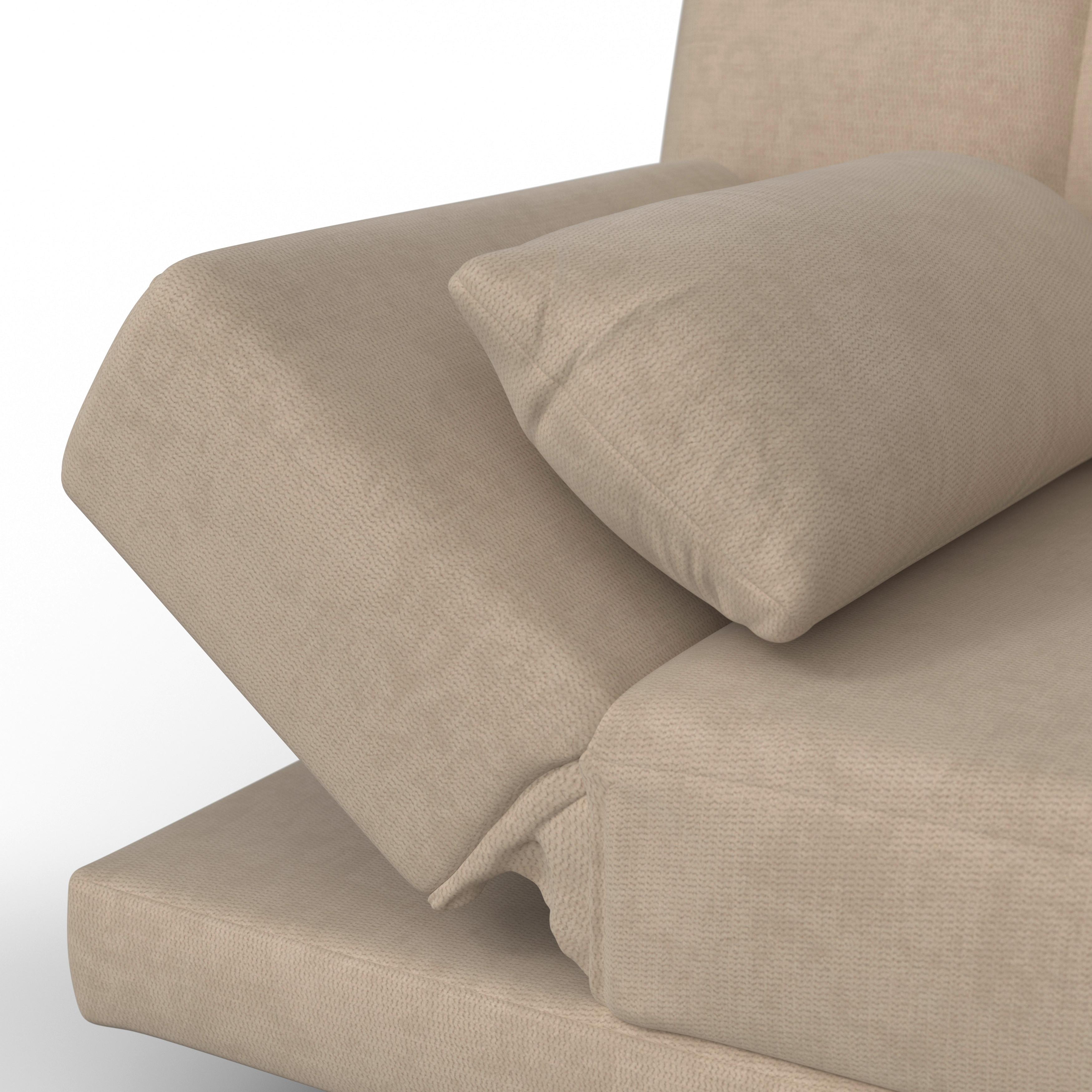 BÄDDSOFFA FUNKY - beige/lerfärgad, Modern, trä/textil (183/73/79cm) - Bessagi Home
