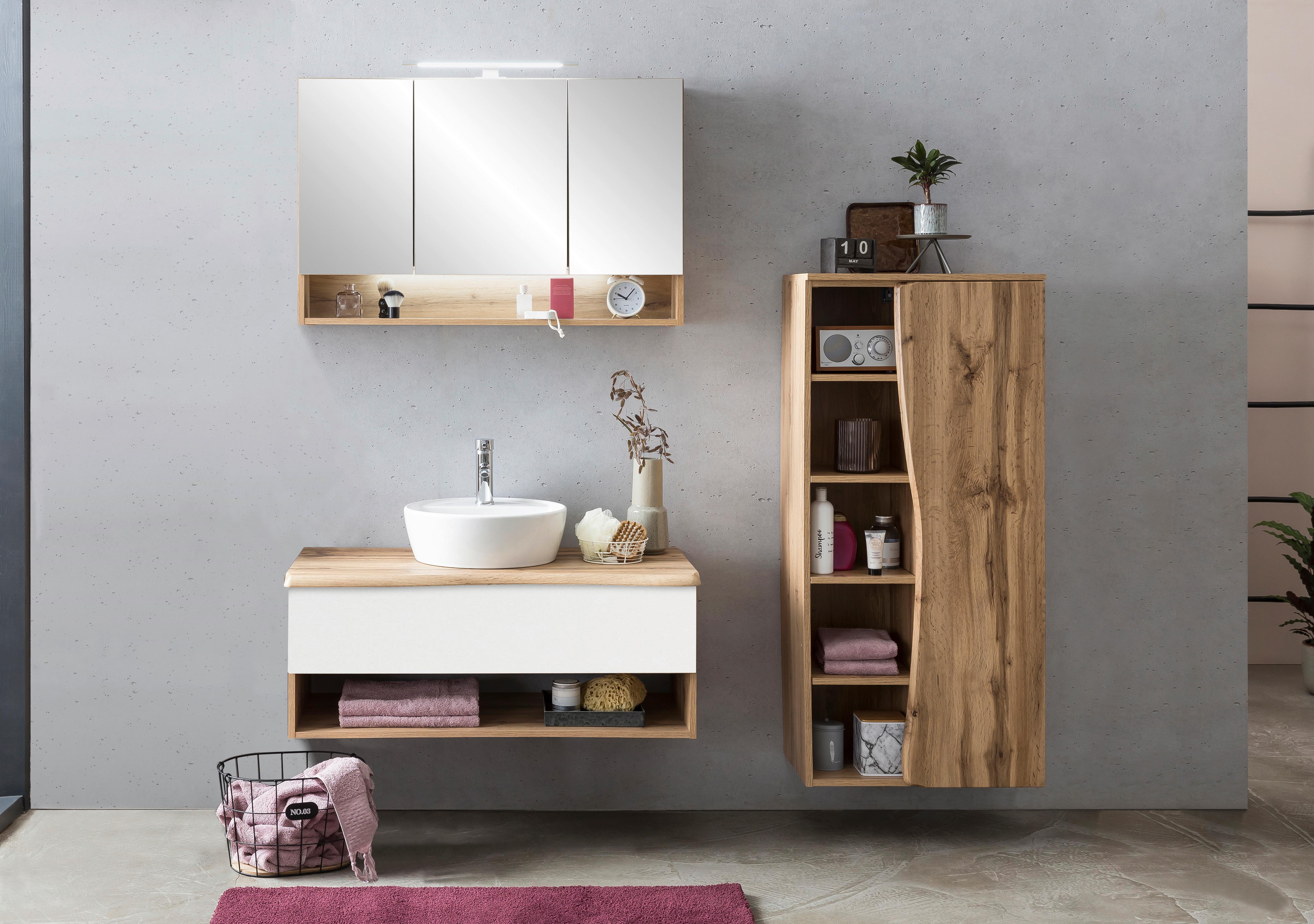 Midiszekrény Sölden - Wotan tölgy, Lifestyle, faalapú anyag (60/130/35cm) - Premium Living