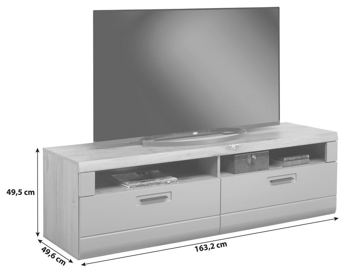 Tv-element Auris, Barva Hrasta, Siva - barve hrasta, Moderno, umetna masa/leseni material (163,2/49,5/49,6cm) - Mömax