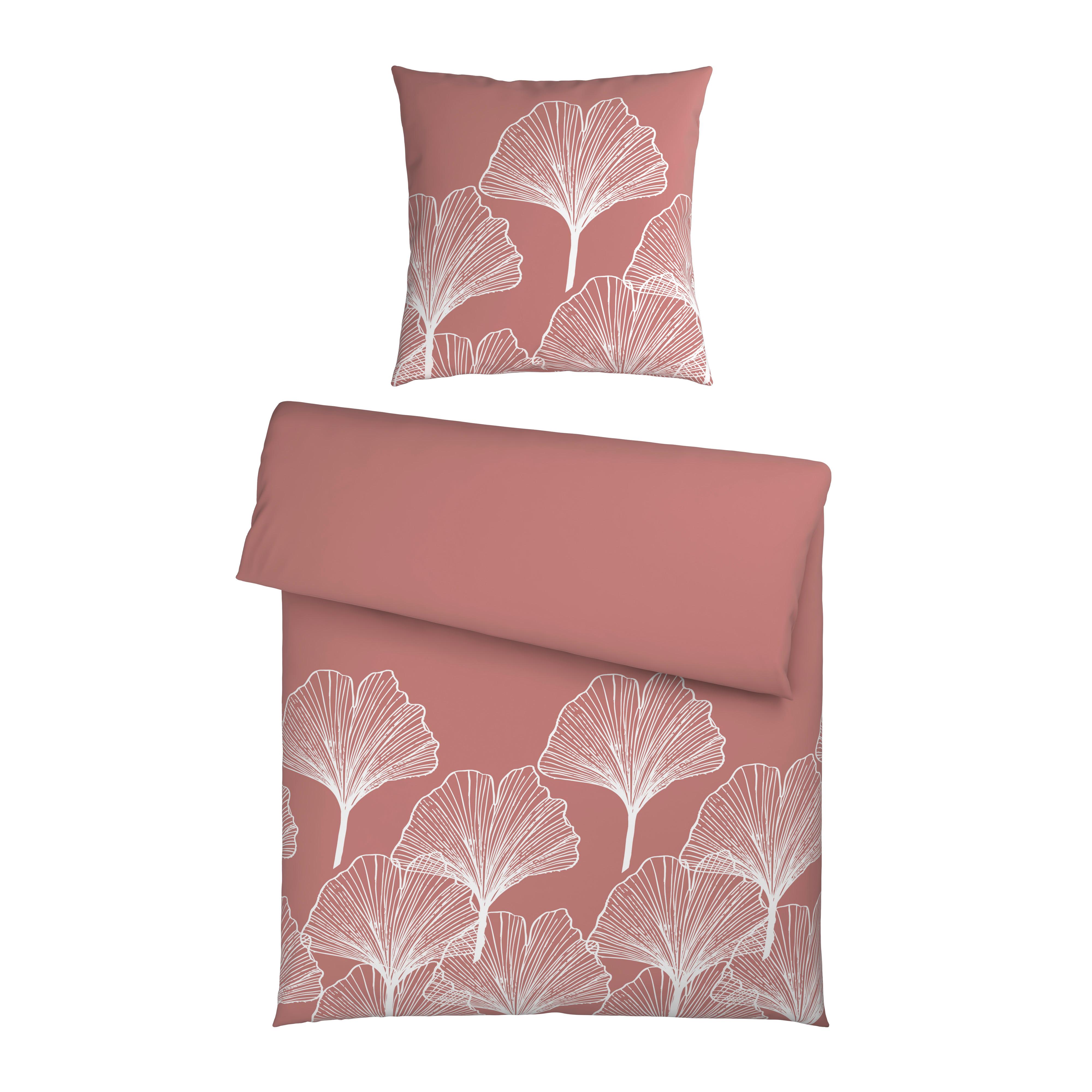 Bettwäsche Noa Weiß/Altrosa ca. 135x200cm - Altrosa/Weiß, Textil (135/200cm) - Mömax