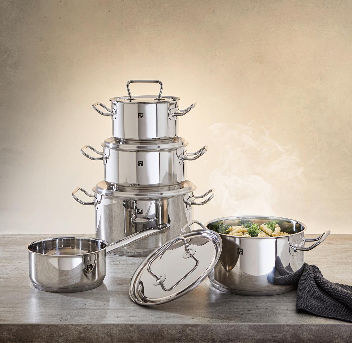 ZESTAW GARNKÓW 1006261/ 66580-000-0 ZWILLING - kolor srebrny/kolor stalowy, Basics, metal - Zwilling