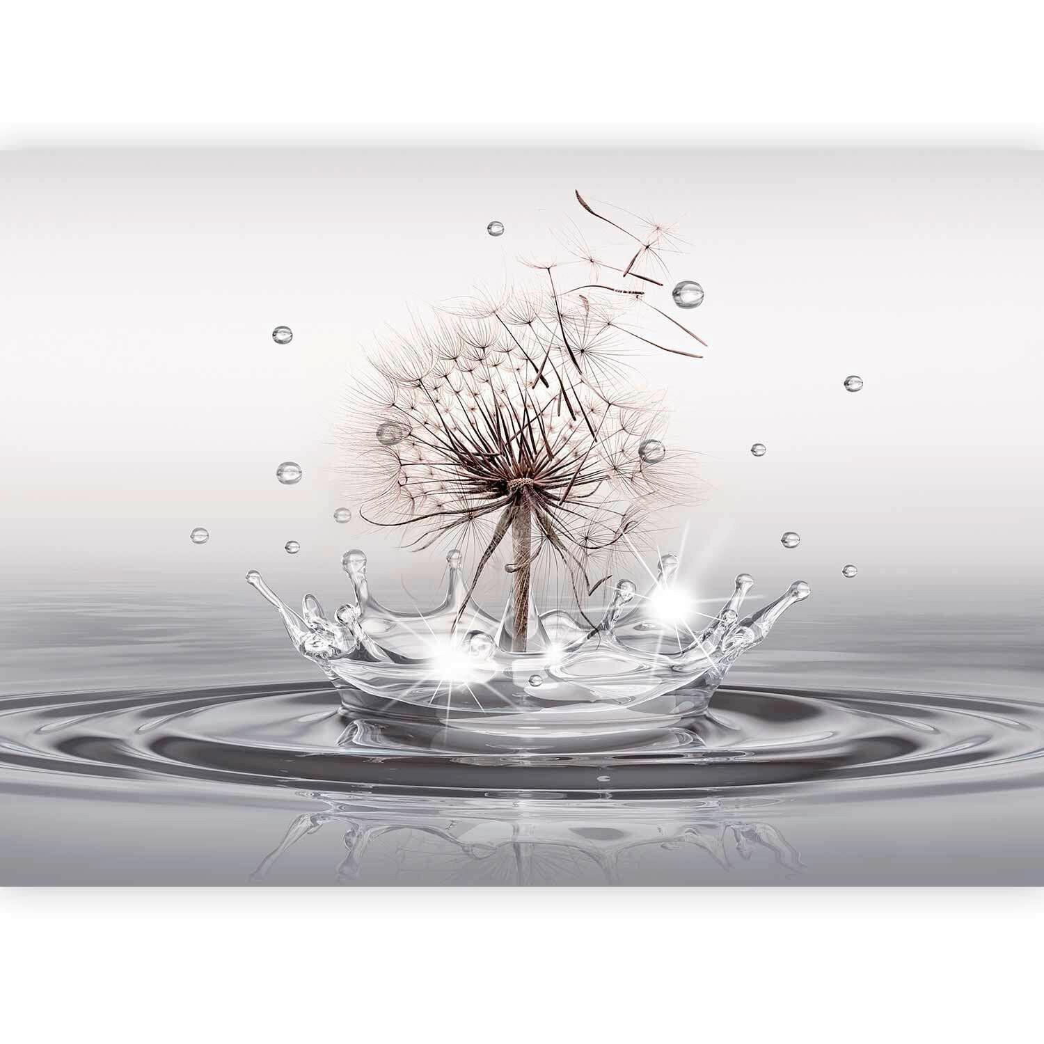 Fototapete Wind Drops Grau/Beige - Beige/Grau, LIFESTYLE, Textil (400/280cm) - artgeist