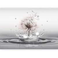 Fototapete Wind Drops Grau/Beige - Beige/Grau, LIFESTYLE, Textil (400/280cm) - artgeist