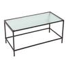 SOFFBORD LEON - svart/transparent, Modern, metall/glas (80/40/40cm) - Mömax