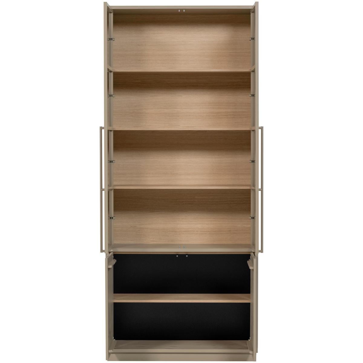 Regal Casa Schlammfarben - Schlammfarben, Design, Glas/Holz (101/236/40cm) - Livetastic