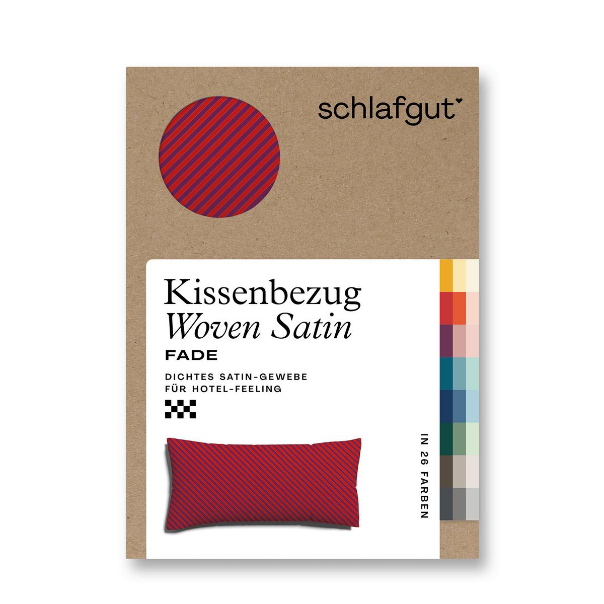 Kopfpolsterbezug Woven Satin Lila/Rot ca. 440x80cm - Lila/Rot, Basics, Textil (40/80cm) - Schlafgut