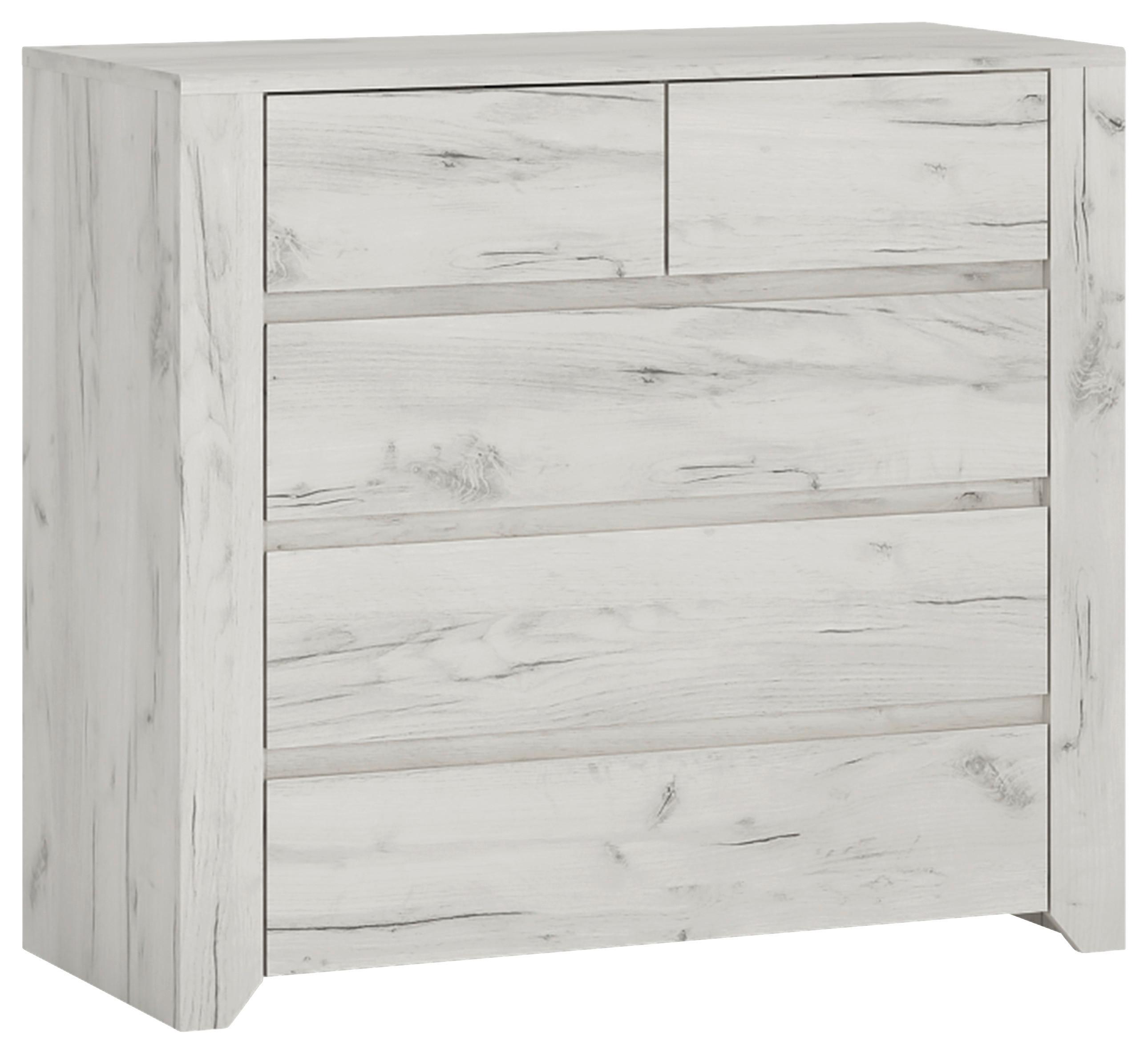 Komoda Angel - boje hrasta/crna, Moderno, drvni materijal/plastika (84/76,5/40,2cm)