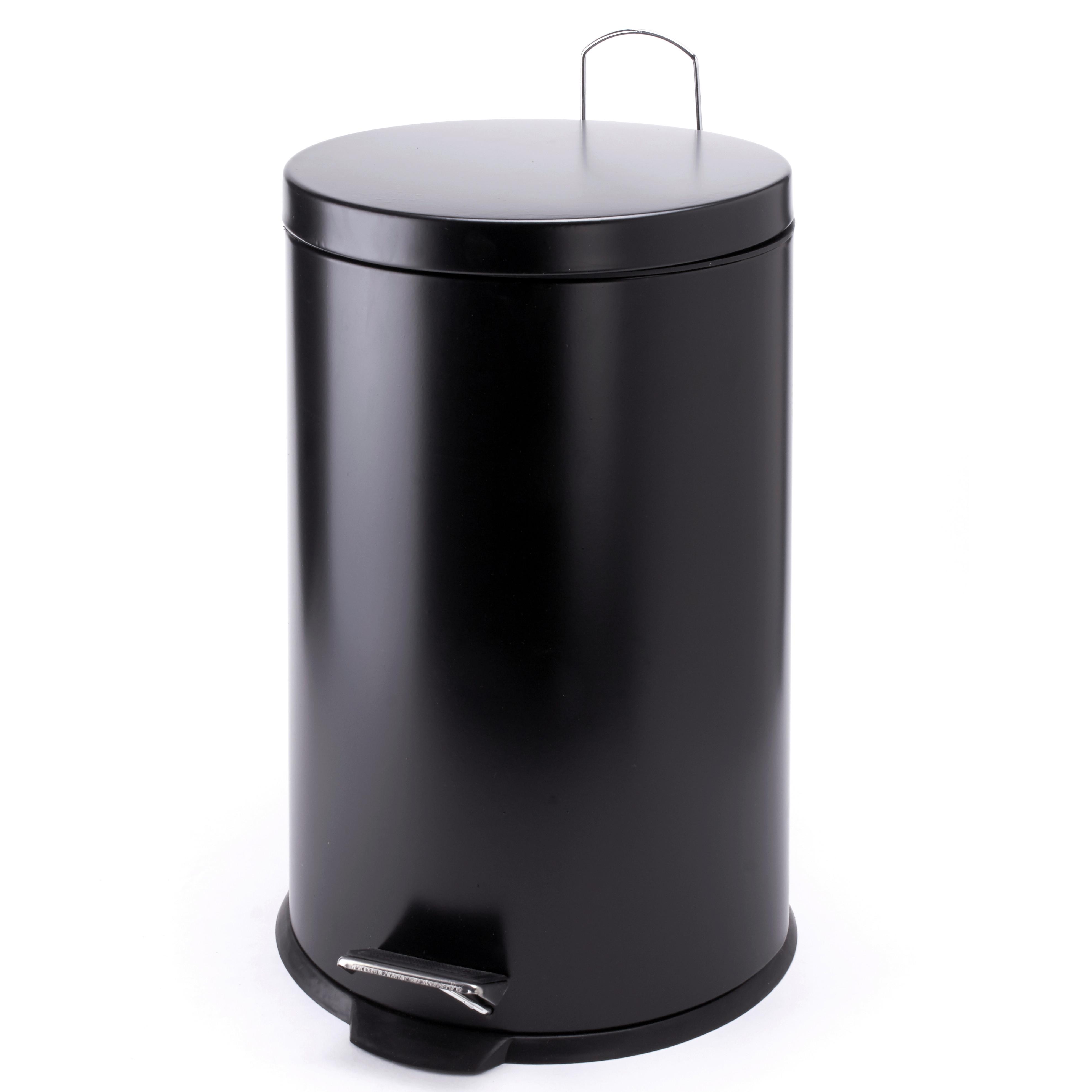Treteimer 100268 - Schwarz, Basics, Kunststoff/Metall (29.2/43.7/29.2cm) - Spirella