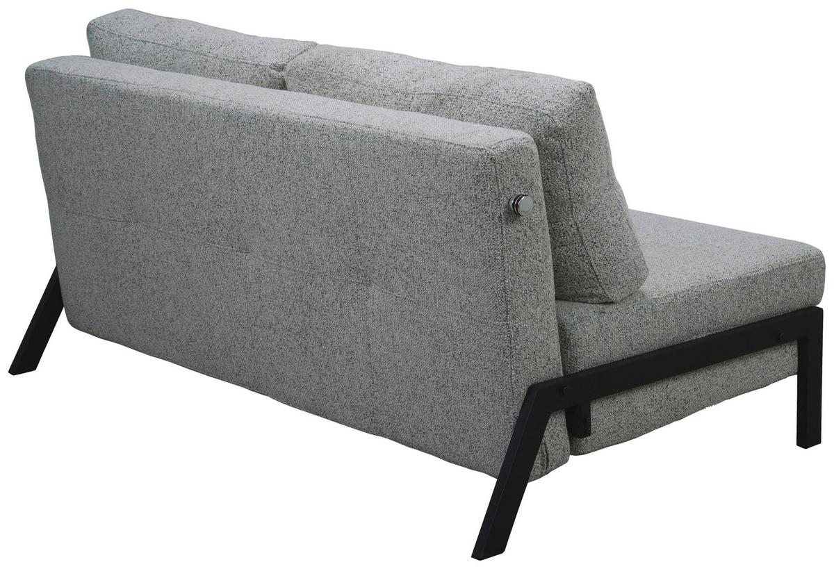 Canapea cu 2 locuri CORTINA - grej/negru, Modern, metal/textil (151/70/97cm) - Mömax