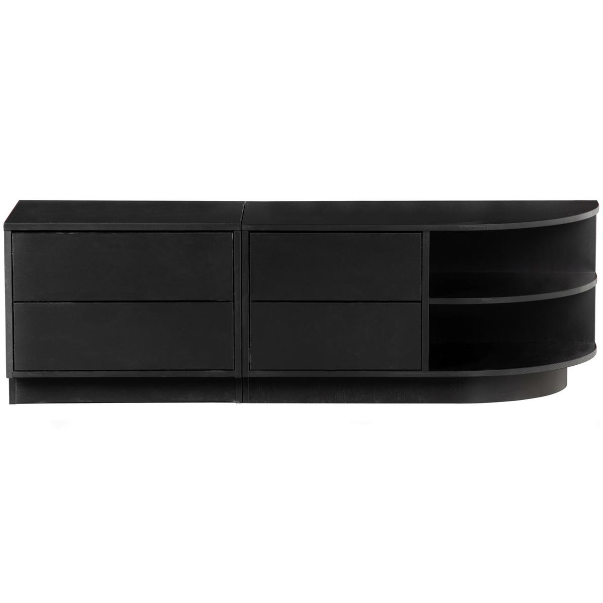 Lowboard Finca Schwarz - Schwarz, Design, Holz (78/40/40cm) - Livetastic