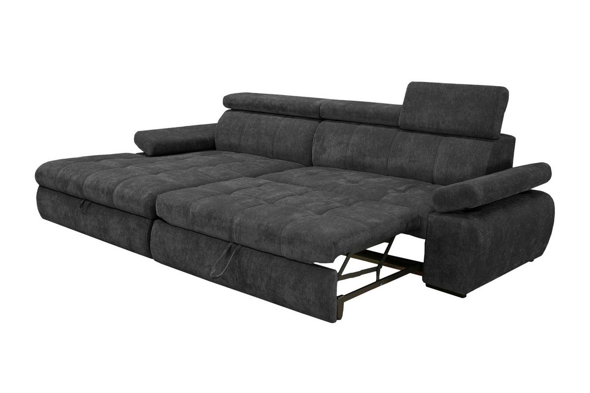 Kutna Garnitura Vegas - crna, Design, drvo/tekstil (173/294cm) - Modern Living