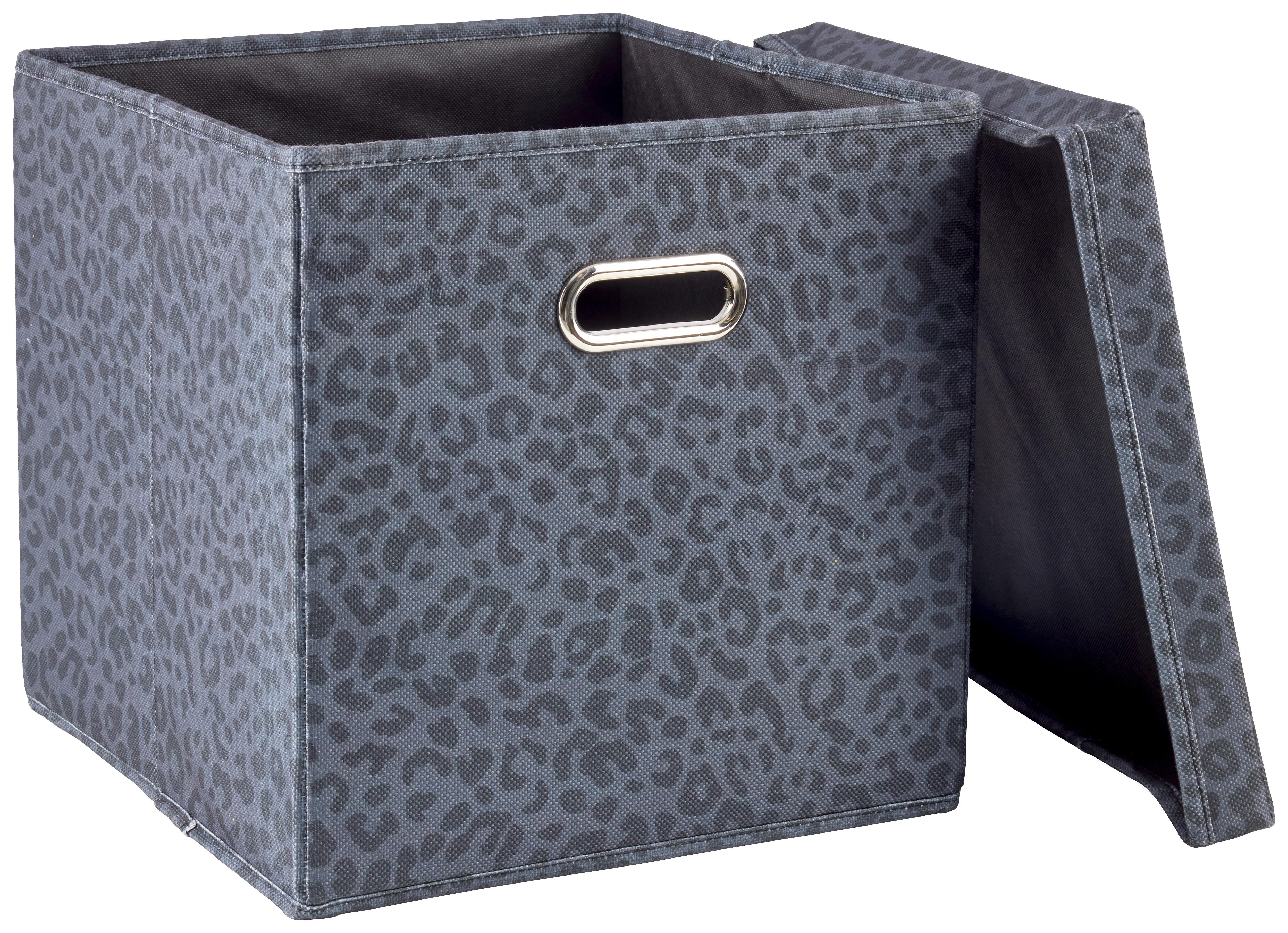 Faltbox Ethical Cashmere Schwarz - Schwarz, ROMANTIK / LANDHAUS, Karton/Textil (33/32/33cm) - Mömax