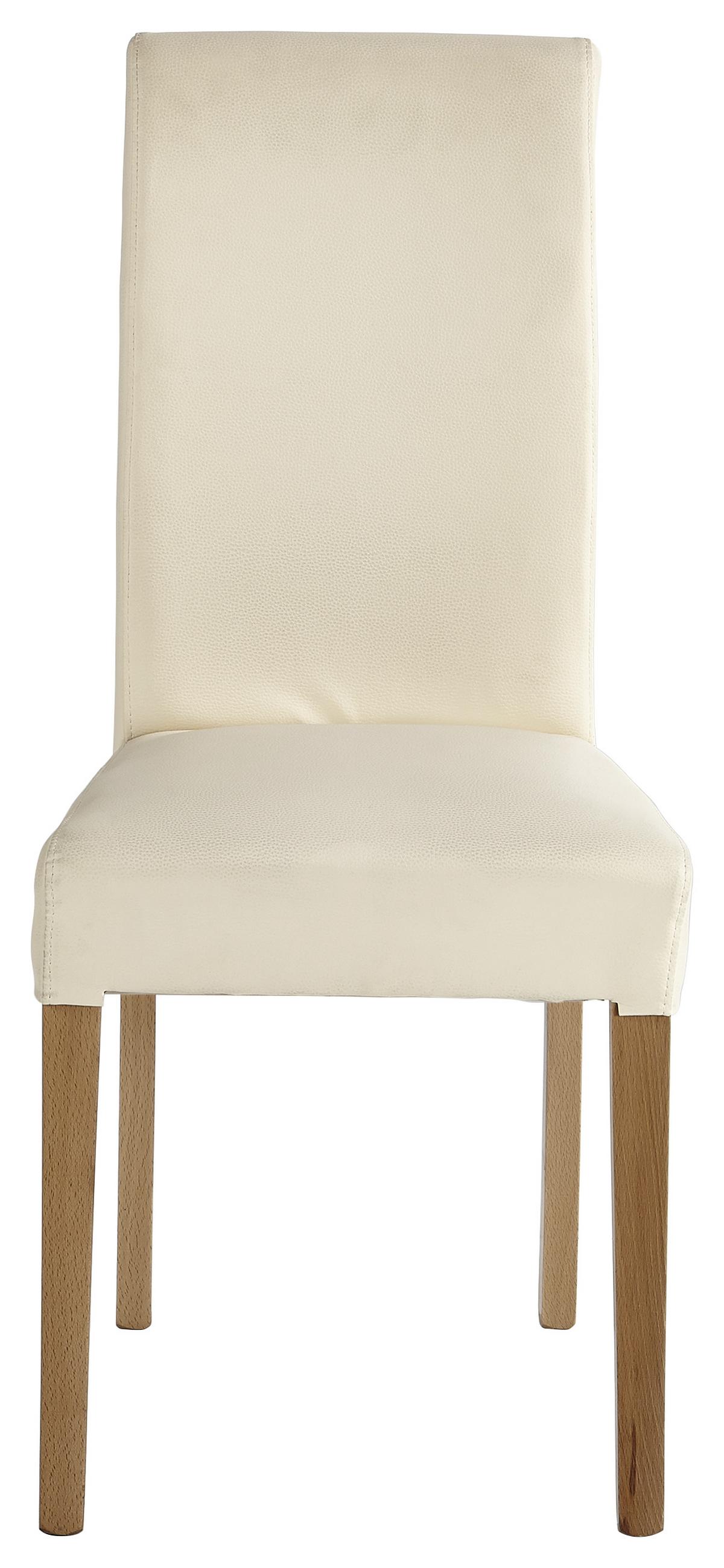 KRZESŁO PROMO - beżowy/kolor bukowy, Lifestyle, tkanina/drewno (42/95/57cm) - Carryhome