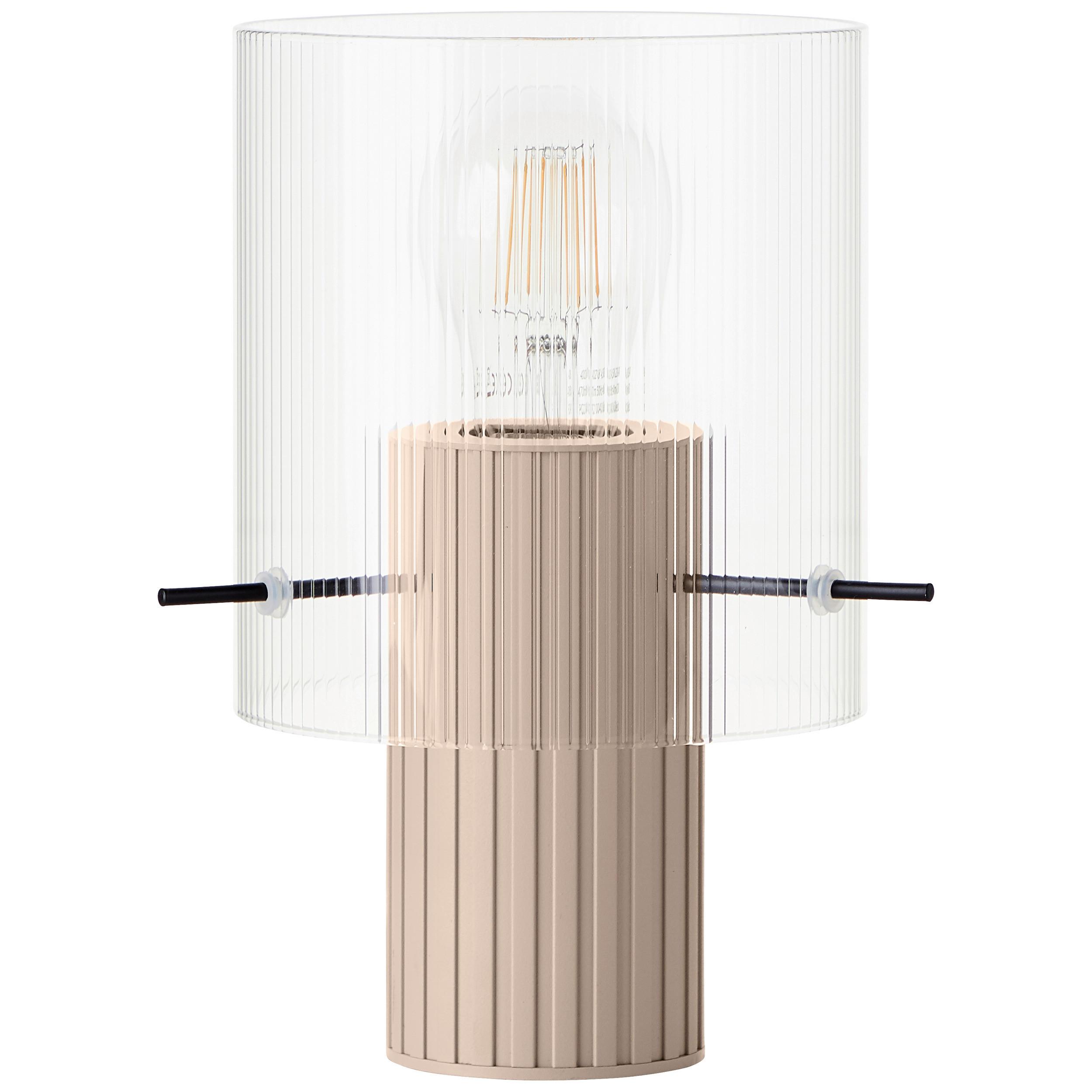 LAMPA STOŁOWA 70135A09 GÖTEBORG - beżowy/przezroczysty, Konventionell, metal/szkło (14/22cm) - Dieter Knoll