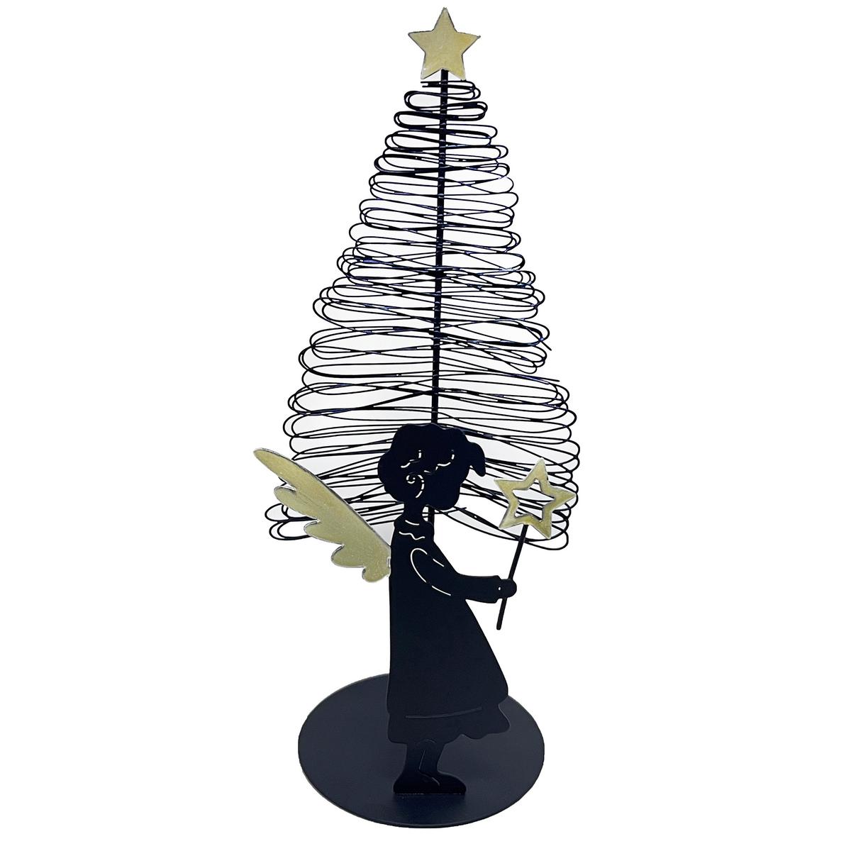 Dekobaum Enja Schwarz/Goldfarben - Goldfarben/Schwarz, Konventionell, Metall (8,8/22,5cm) - Modern Living