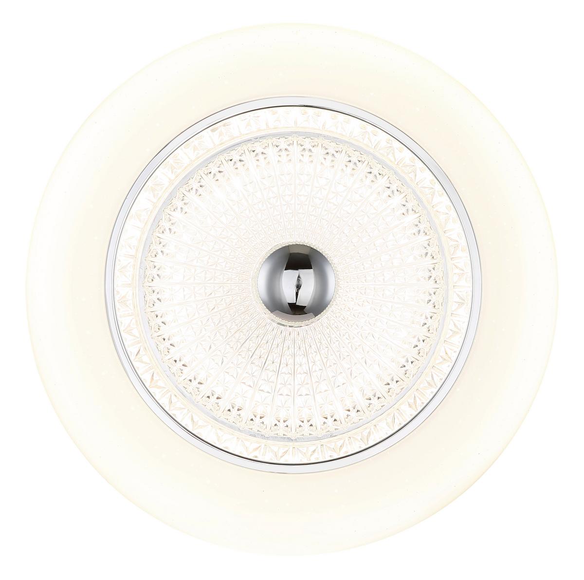 LED Mennyezeti Lámpa 48071-18 Graham - krómszínű/opál, Design, műanyag/fém (38,5/10cm) - Globo