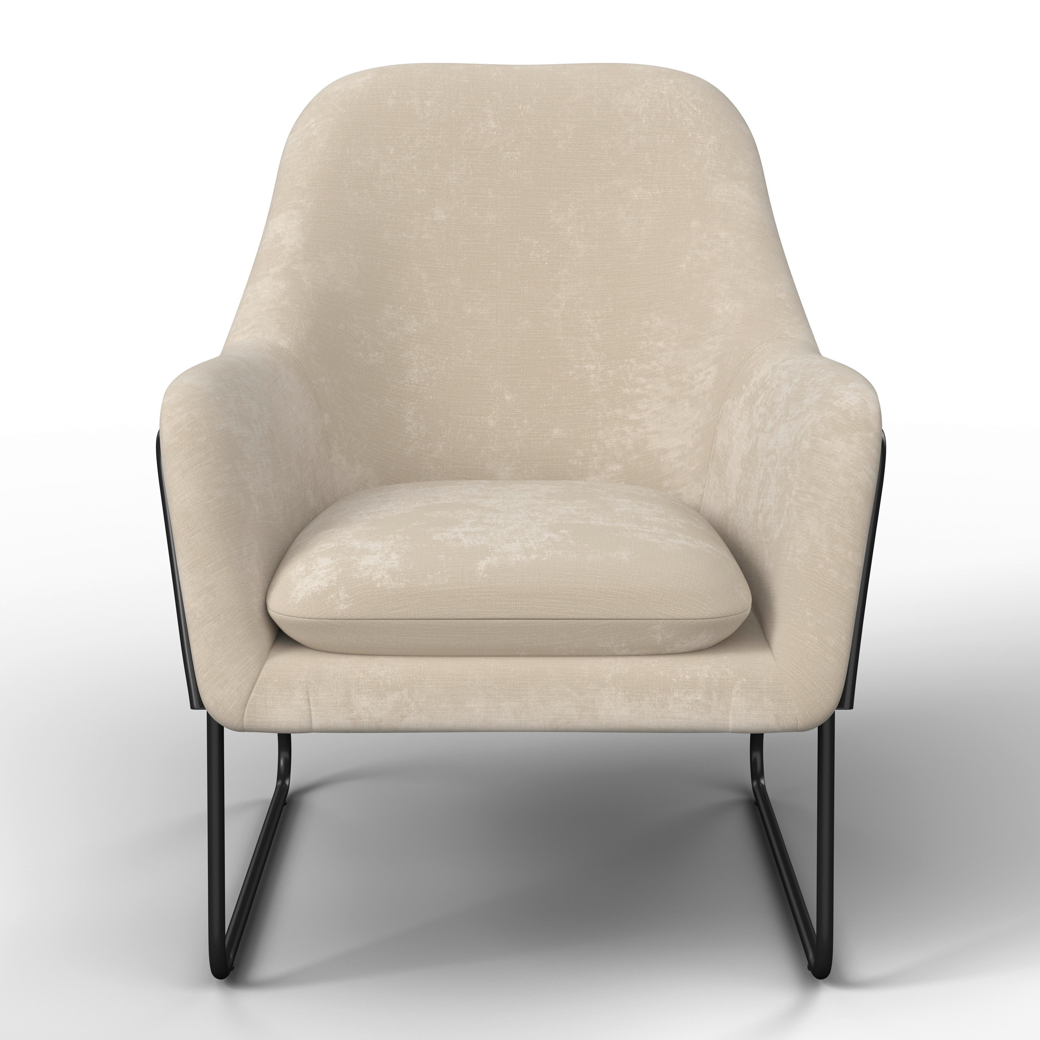 Sessel Kezia Beige Webstoff - Beige/Creme, MODERN, Textil/Metall (71/84cm) - Bessagi Home