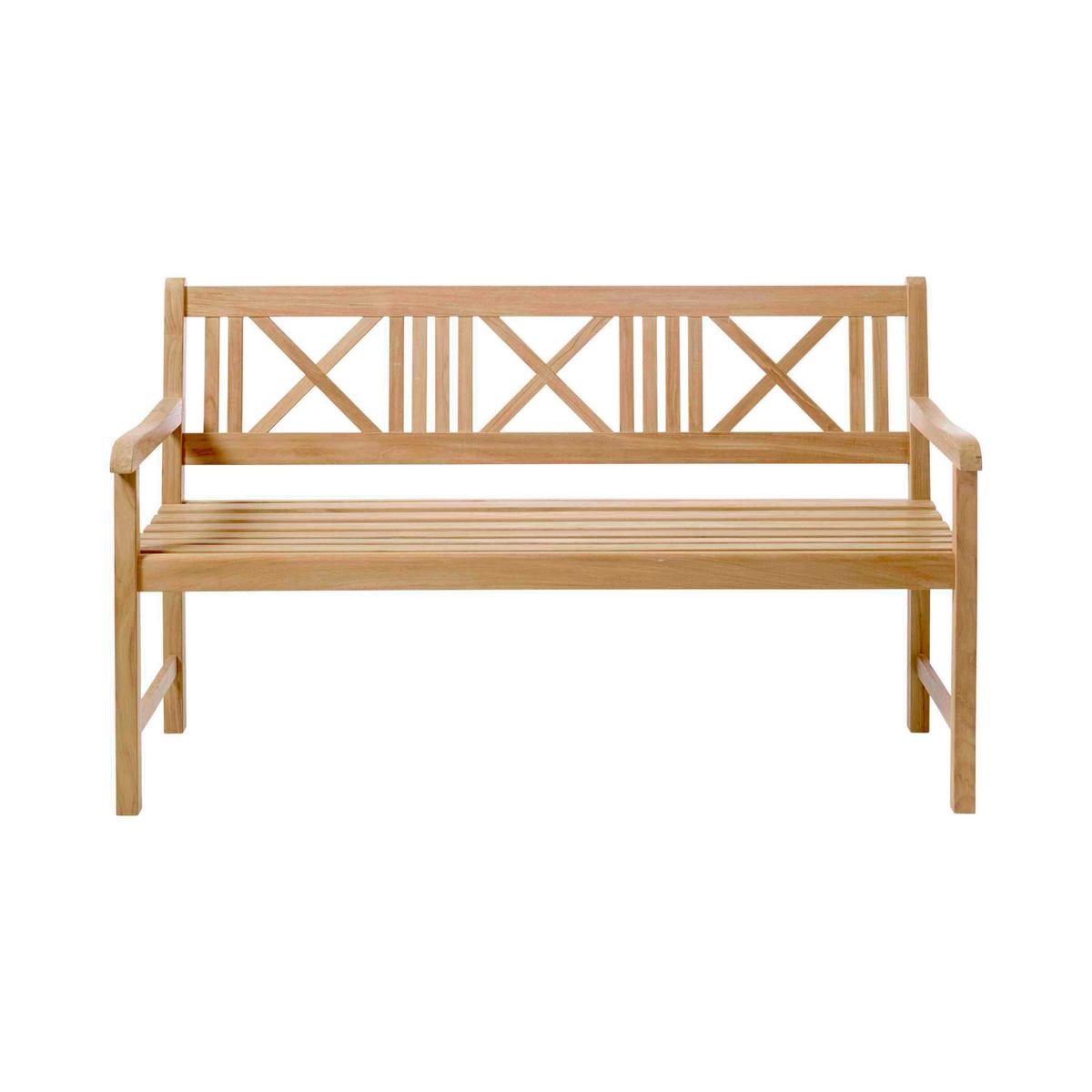 Gartenbank Rosenborg - Naturfarben/Teakfarben, Natur, Holz (58/89/150cm) - Gardenson