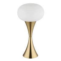 TISCHLEUCHTE 21027M - Messingfarben/Opal, Design, Glas/Kunststoff (18/36,9cm) - Globo