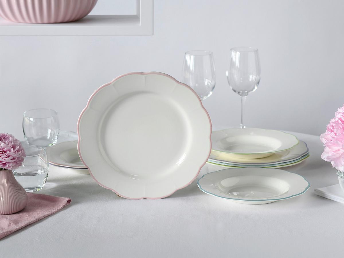 Serviciu De Masă Florine 8/1 - lila/verde limetă, Basics, ceramică - Creatable