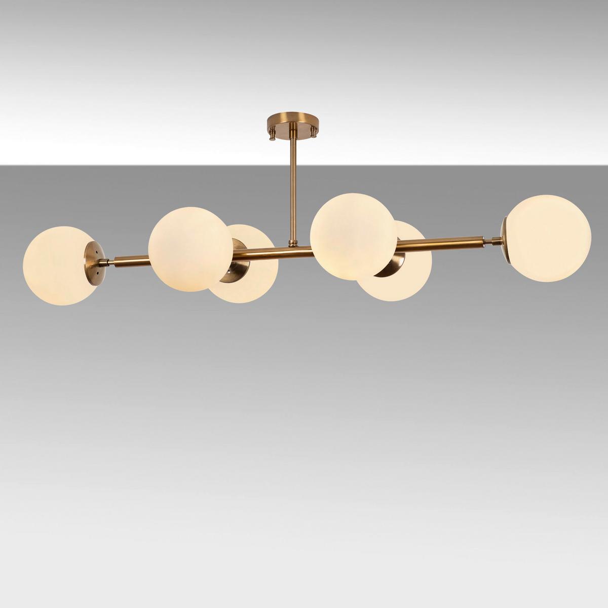LAMPA SUFITOWA 3808007201 - biały/kolor złoty, Trend, metal/szkło (110/40/35cm) - P & B