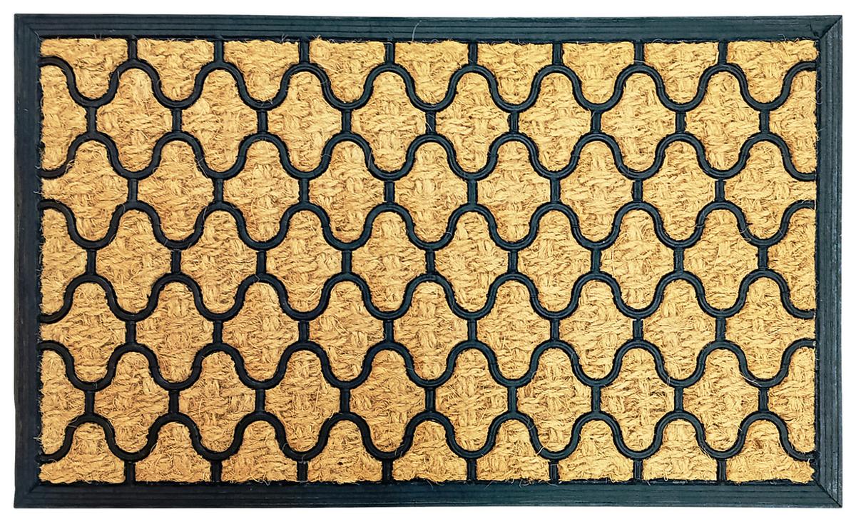 Kültéri Lábtörlő Mömax - fekete/világosbarna, Basics, műanyag/természetes anyagok (45/75cm) - Best Price