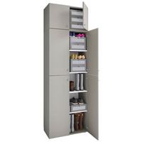 Kleiderschrank Lona XXL Grau ca. 70x223x39 cm - Grau, MODERN, Holzwerkstoff/Kunststoff (70/223/39cm) - MID.YOU