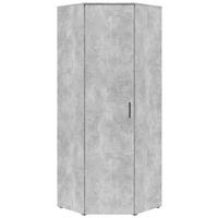 Eckschrank Multistauraum Betonoptik - Schwarz/Grau, MODERN, Holzwerkstoff/Kunststoff (71,5/195/71,5cm) - Mömax