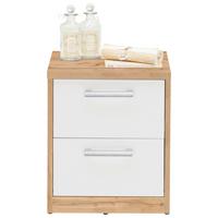 SZAFKA NOCNA EASY - kolor srebrny/dąb wotan, Basics, materiał drewnopochodny (38/46/36cm) - Xora