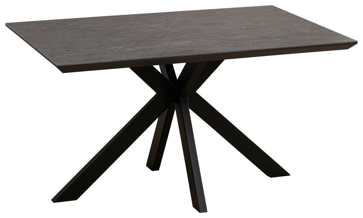 Masă STEVE 2 140 - negru, Modern, ceramică/metal (140/76/90cm)