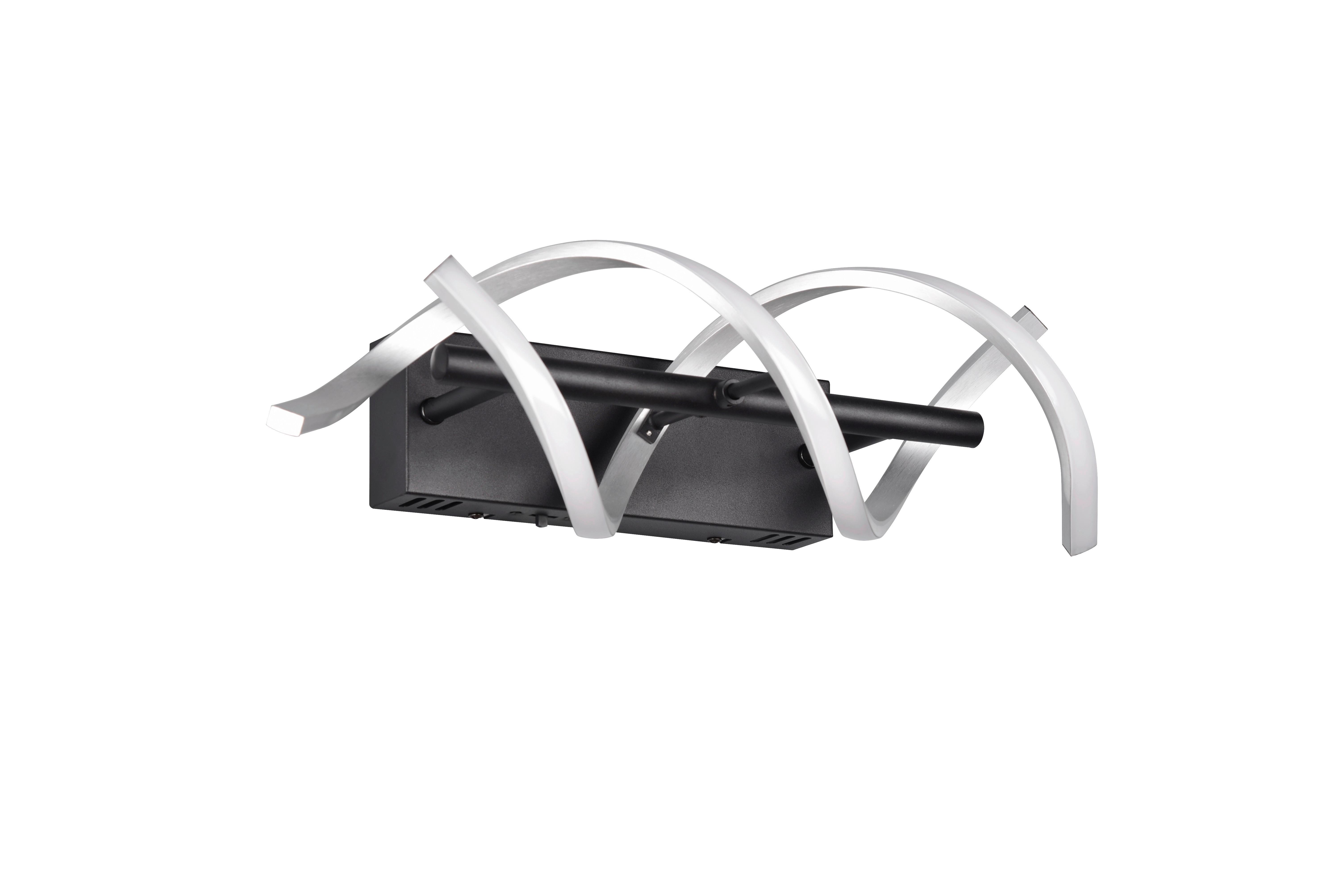 KINKIET LED 241810205 SEQUENCE - czarny/kolor aluminiowy, Design, metal (47/13,5/20,5cm) - Trio Leuchten
