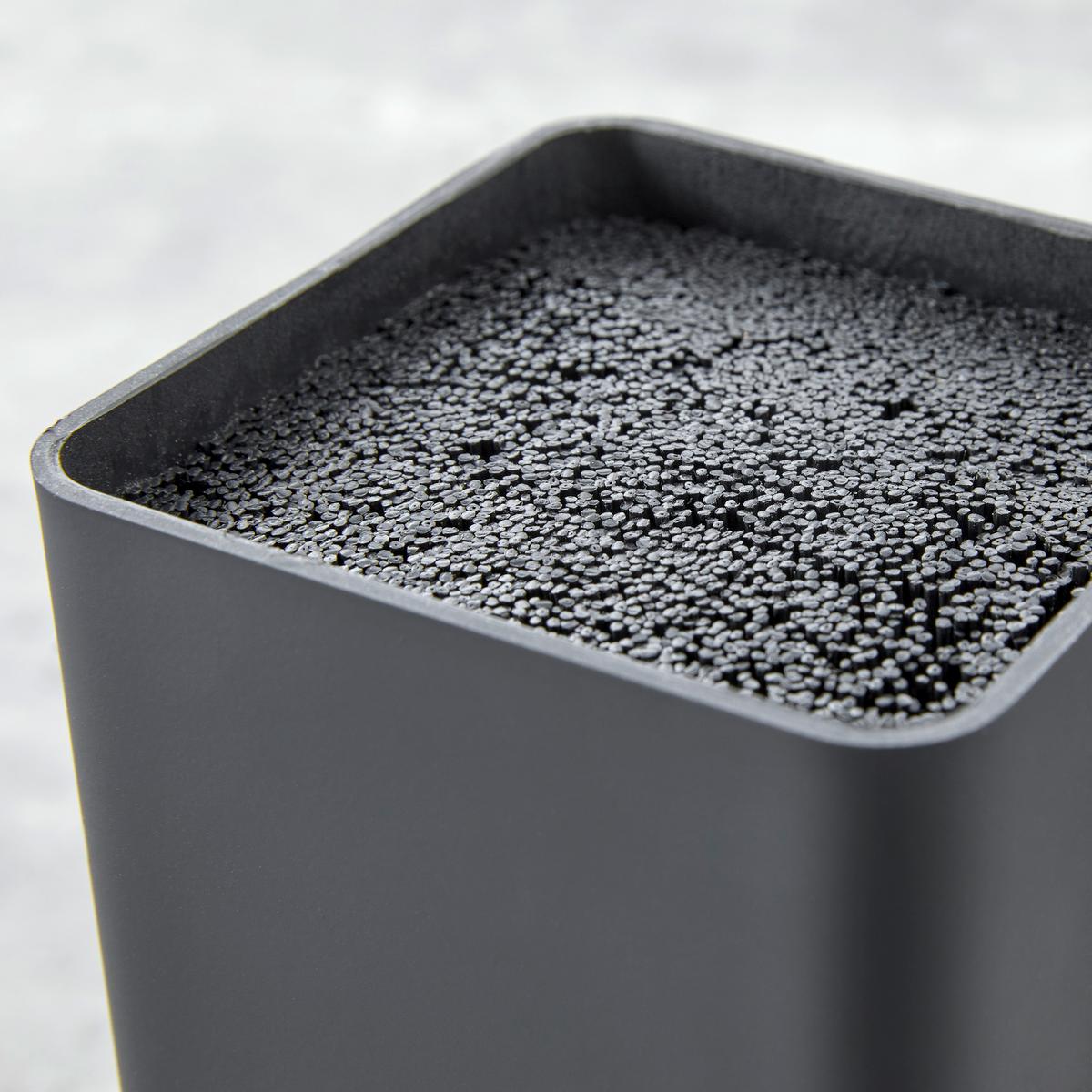 Messerblock Square aus Kunststoff in Schwarz - Schwarz, Design, Kunststoff (22,8/10,7/10,7cm) - Echtwerk