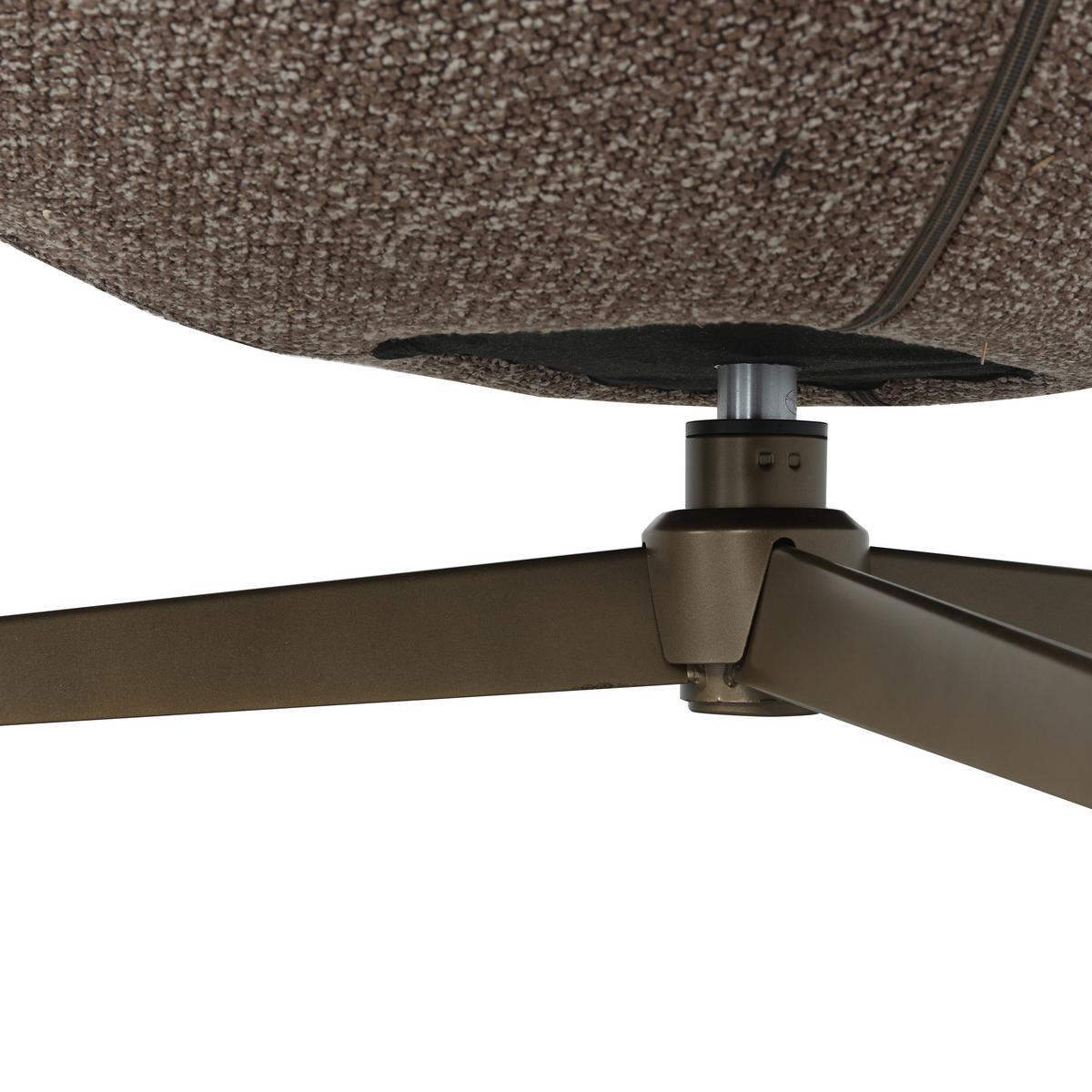 Fotelja Alba - brončane boje/smeđa, Moderno, metal/tekstil (76/94/87,5cm) - Mömax