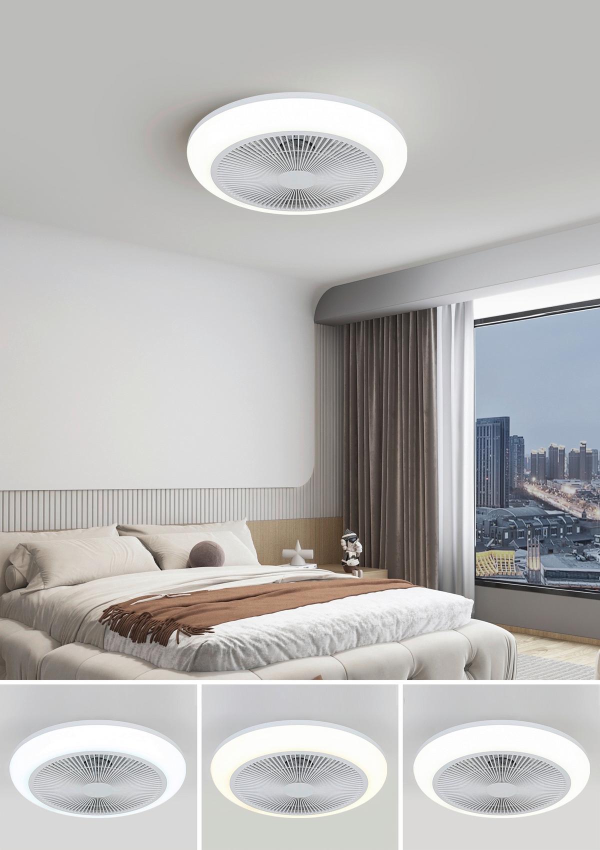 Ventilator Stropni Oliver - bijela, Moderno, metal/plastika (46/14,5/14,5cm) - Mömax