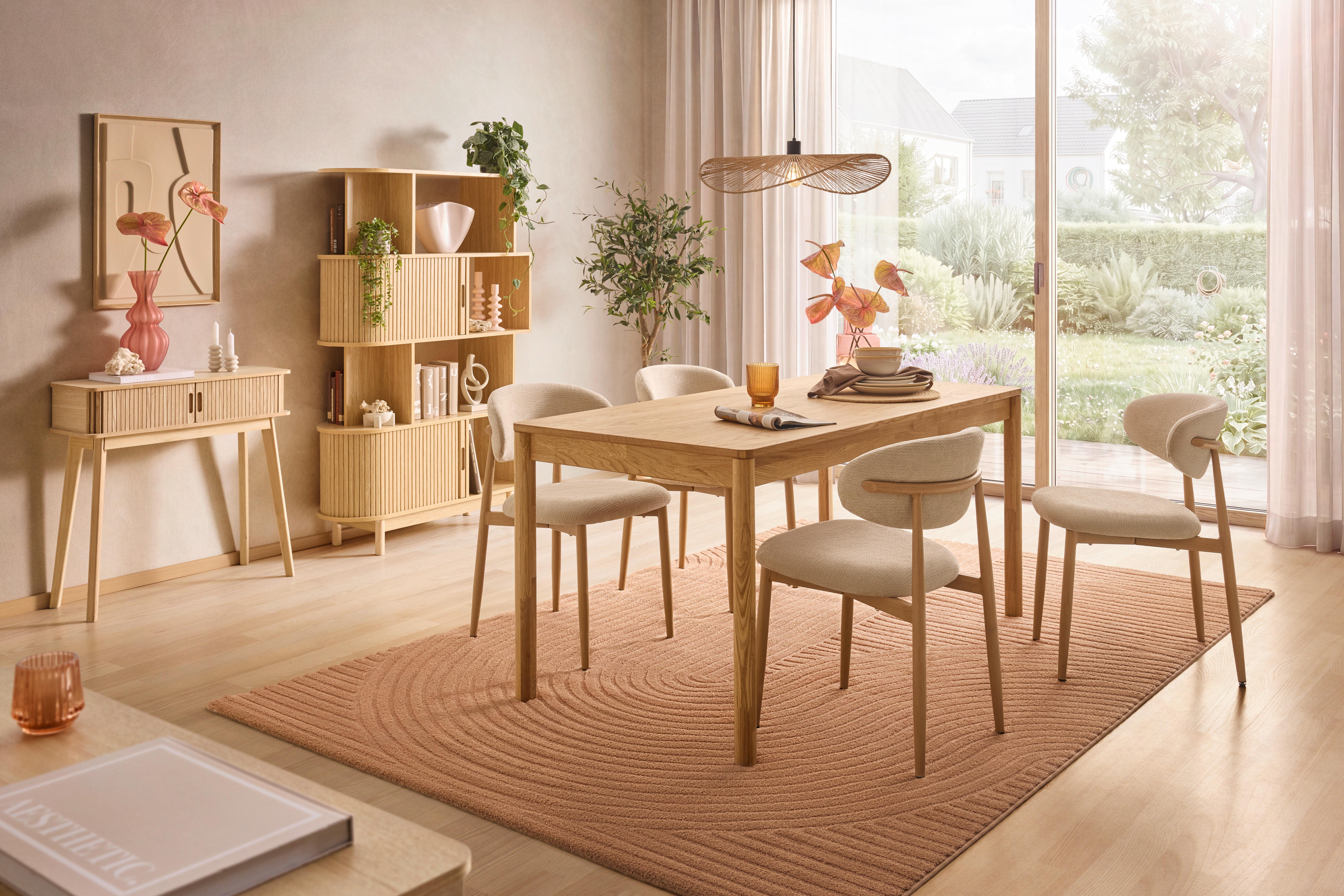 MATBORD LUND - naturfärgad, Modern, trä (140/80/76cm) - Mömax