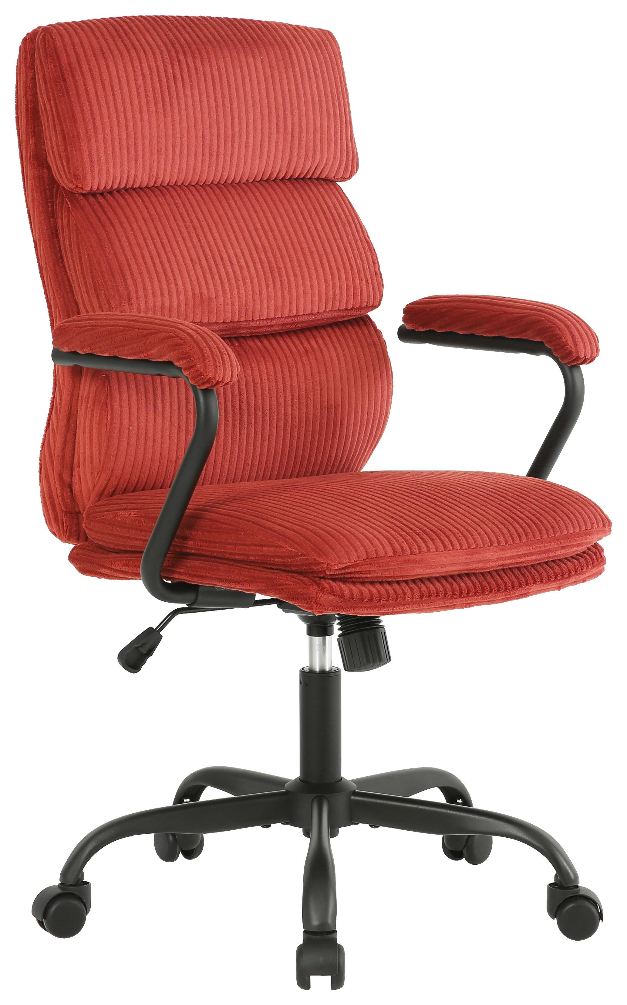 CHAISE PIVOTANTE MANHATTAN 2 - noir/rouge, MODERN, métal/matière synthétique (58/102-112/64,5cm) - Mömax