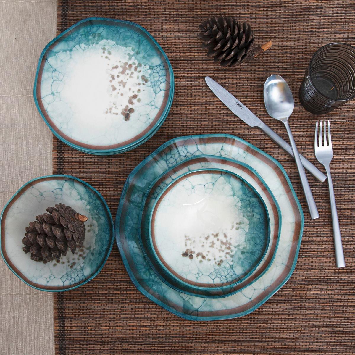 SERWIS OBIADOWO-ŚNIADANIOWY INTERLAKEN - różnokolorowy, Basics, ceramika