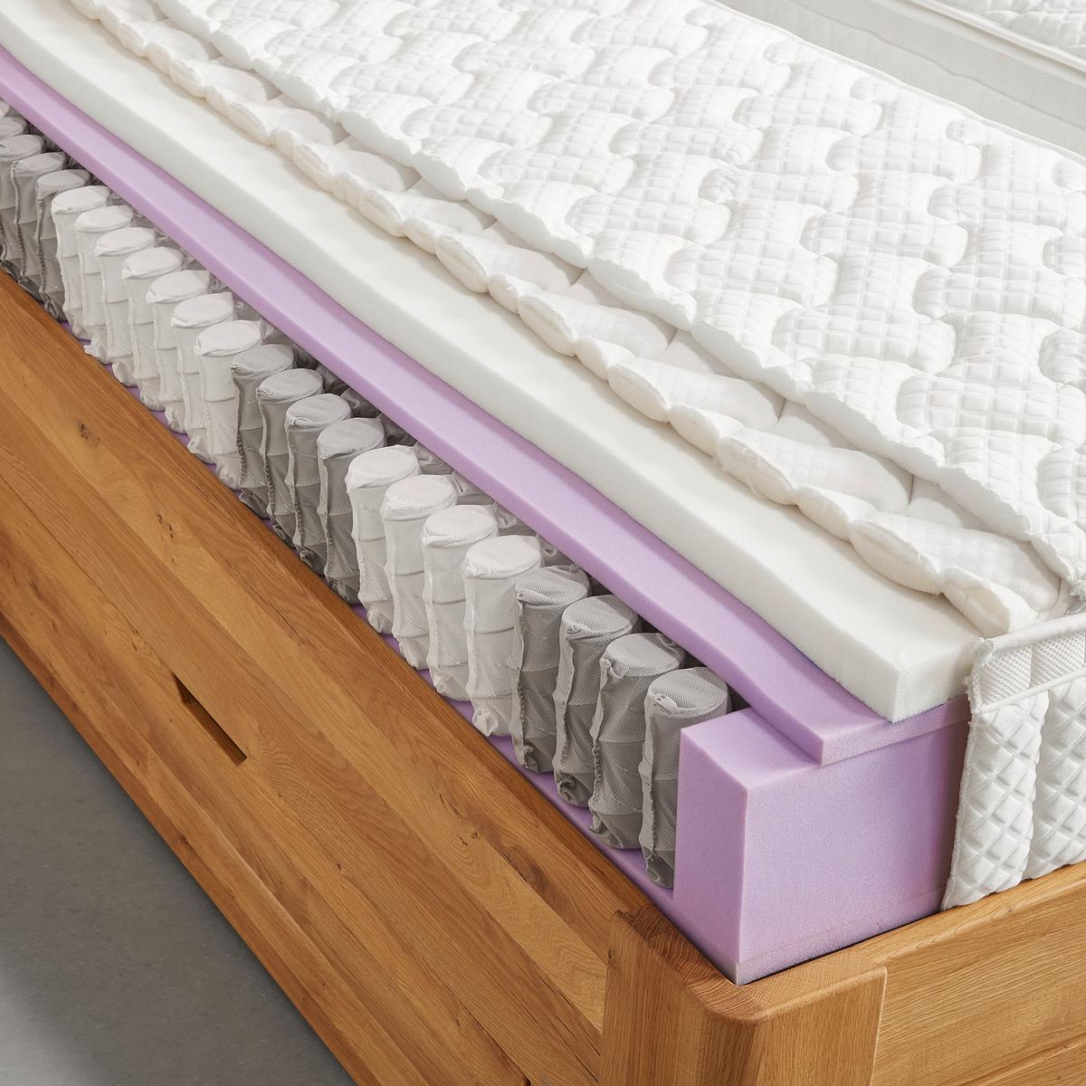 Taschenfederkernmatratze Visco Secret H4 ca. 90x200cm - Weiß, Textil (90/200cm) - Premium Living