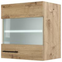 Kuhinjska Zgornja Omarica Cara, Hrast - črna/hrast artisan, Konvencionalno, kovina/leseni material (50/54,8/32cm) - FlexWell